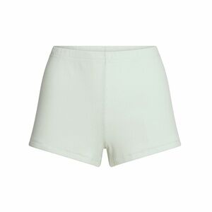 Skims Stretch Cotton Rib Loose Shorts In Spearmint